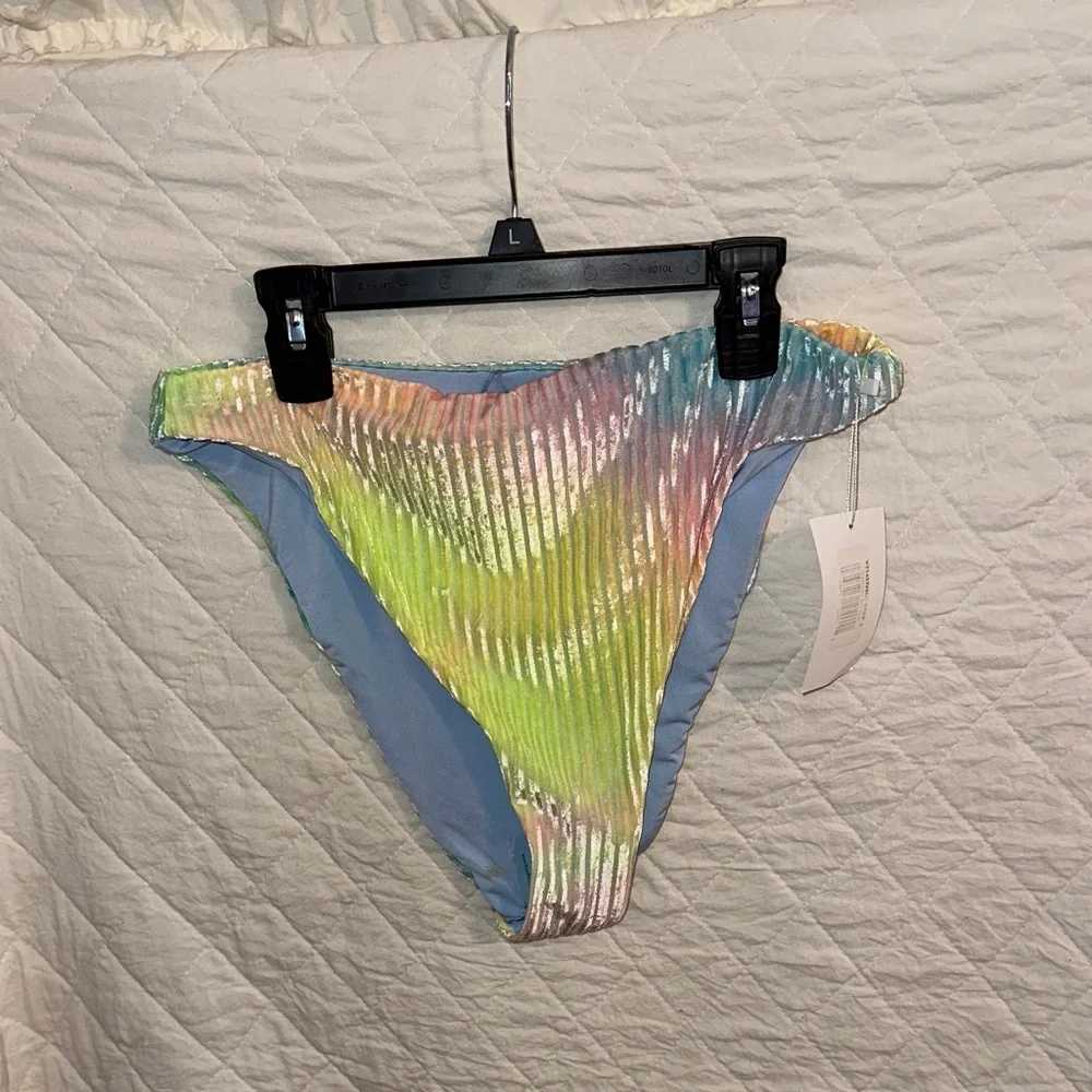 NWT Dippin Daisy Multicolor Ribbed Bikini Bottom (Multicolor) - Picture 1 of 6